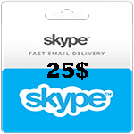گیفت کارت 25 دلاری اسکایپ