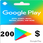 گیفت کارت 200 دلاری گوگل پلی امریکا