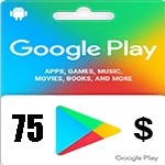 گيفت كارت 75 دلاری گوگل پلی آمريكا